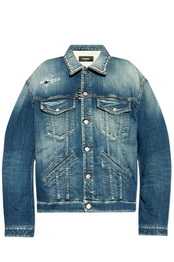 Blue Denim jacket Dsquared2 PAUL SMITH long sleeve knit polo shirt Tgkb5Shops VC